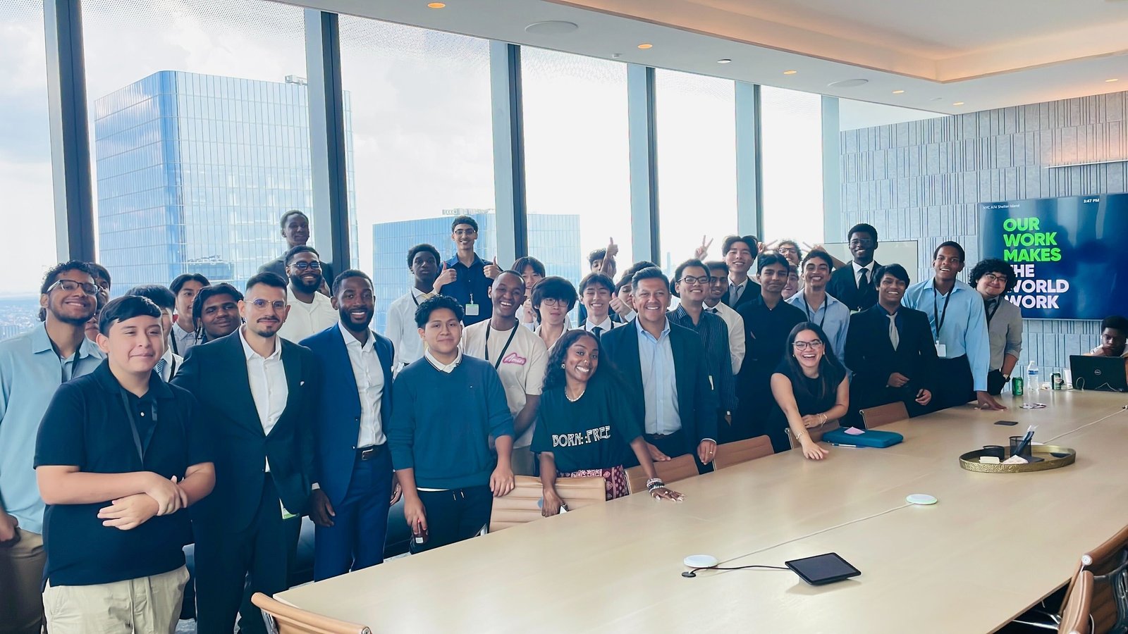 Scholars on a partner site visit